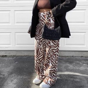 Brown Zebra Jeans Medium